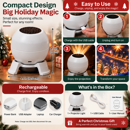 ⭐ Turn Any Room Into a Christmas Wonderland – Holiday Projection Night Light
