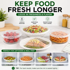 🔥100Pcs Versatile Stretch-to-Fit Disposable Food Covers Fresh Keeping Bags