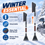 3-in-1 Extendable Car Snow Brush & Ice Scraper