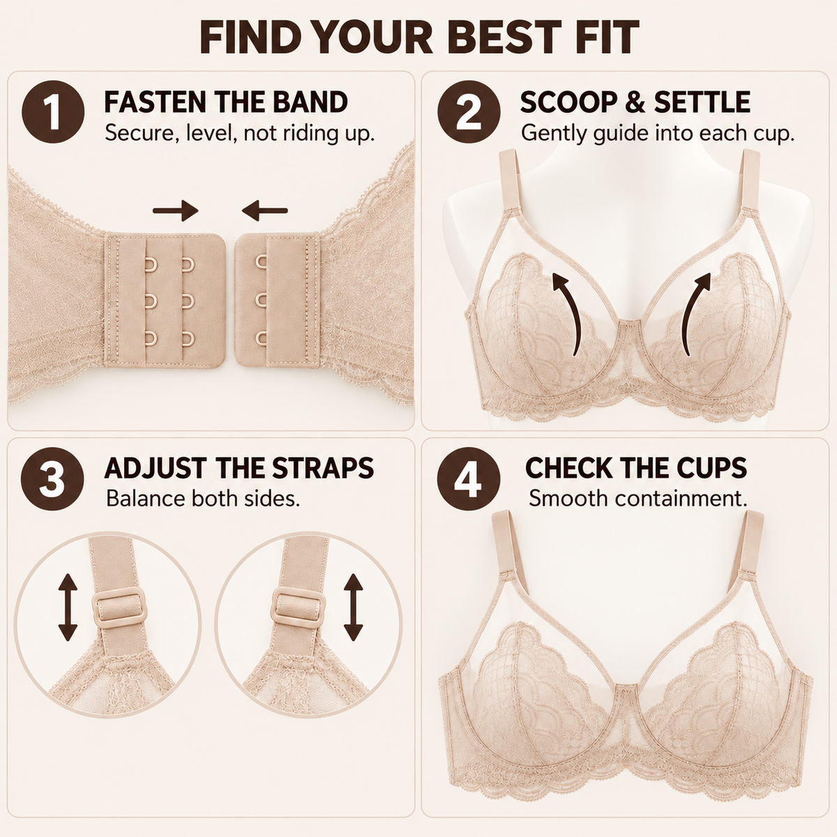 Full-Coverage Lace Minimizer Underwire Bra
