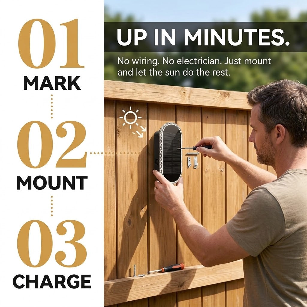 Solar Fence Lights – 7 Colors, Auto On/Off & IP65