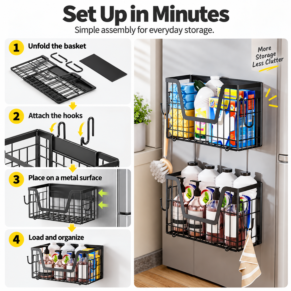 Magnetic Fridge Storage Shelf – More Space, Less Clutter