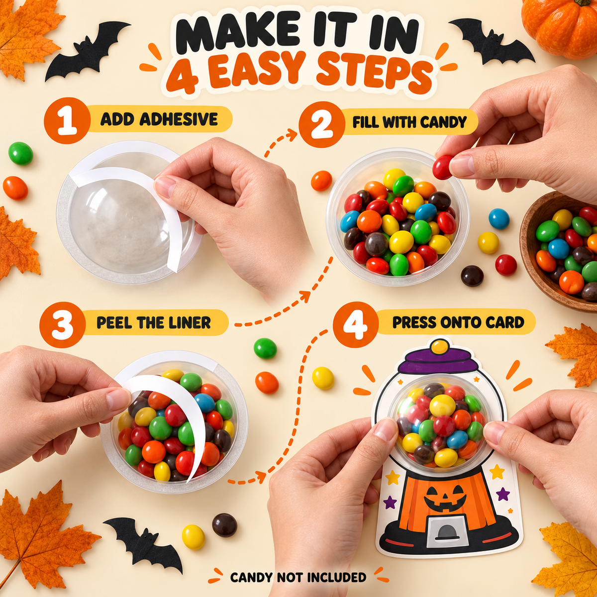 DIY Candy Card Kit That Makes Halloween Treats Unforgettable