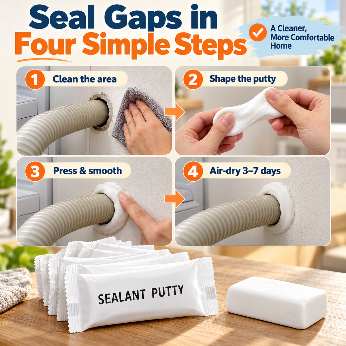 10-Pcs Moldable Sealant Putty – Waterproof Gap Filler & Pest Barrier