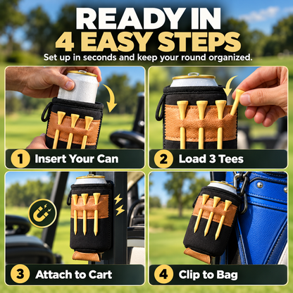 Magnetic Golf Cart Caddie – Keep Drinks, Tees & Markers Ready