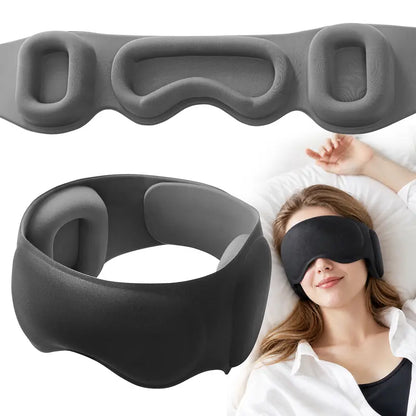 😴3D Contoured Sleep Mask with Ear Cushions – Light Blocking, Weighted Comfort 🌙