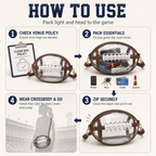 Football-Shaped Clear Crossbody Bag