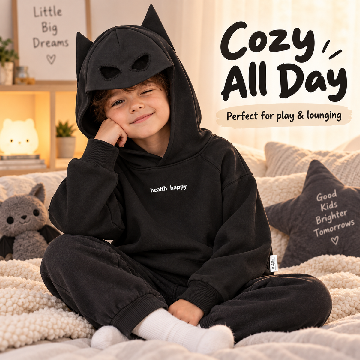Kids' Bat Ear Hoodie