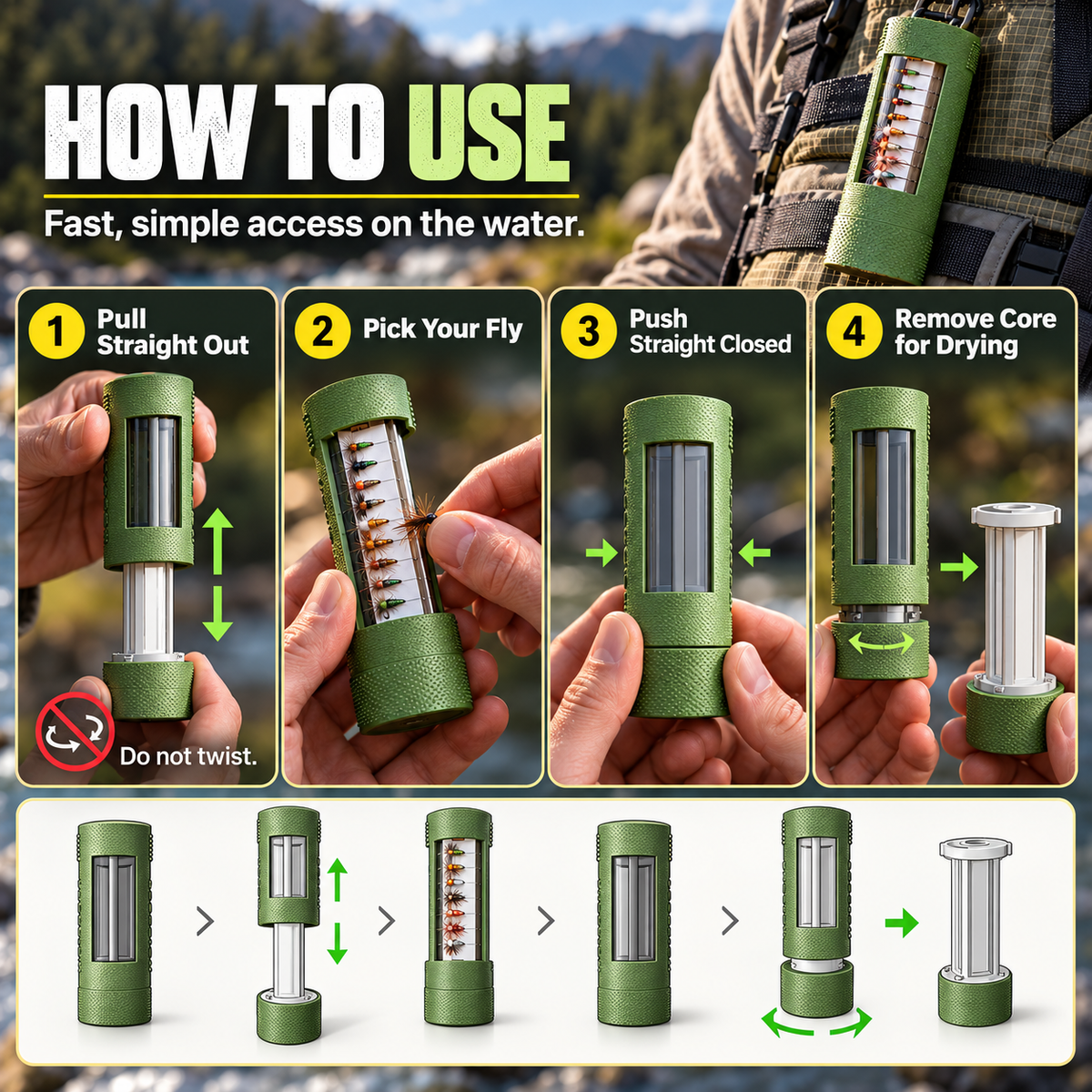 Wearable Fly Holder — Fast Access Without the Bulk