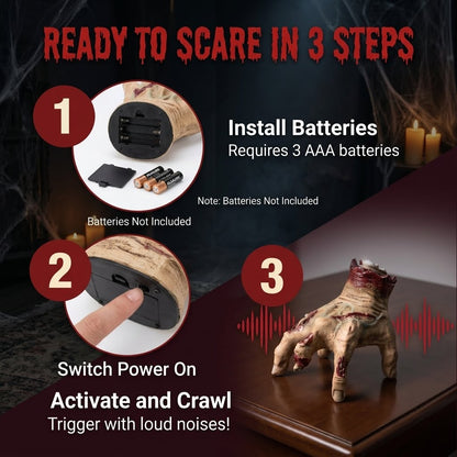 Animated Crawling Robotic Hand Prop