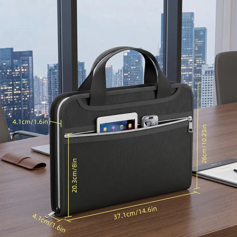 🛡️ Asset Safe Haven | Heavy-Duty Fireproof & Waterproof Expanding File Organizer Bag with Portable Handle 📁