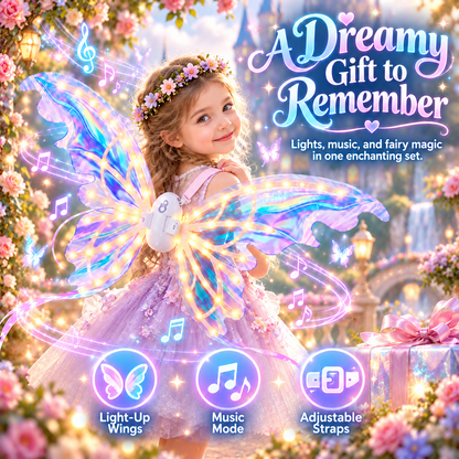 Kids’ Light-Up Moving Butterfly Wings with Music