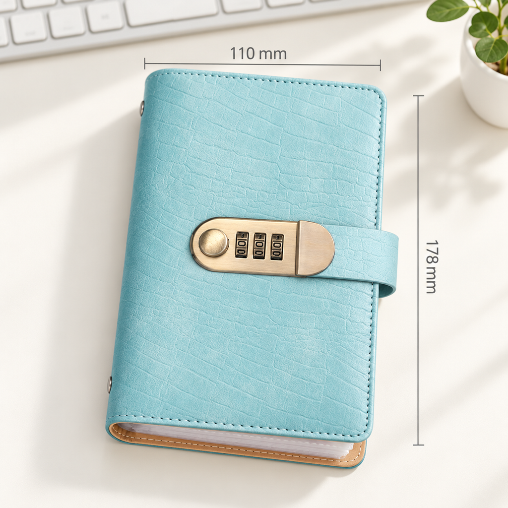 A6 Cash Savings Binder with 3-Digit Combination Lock
