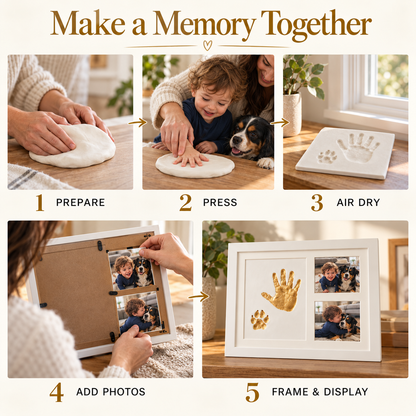 Baby & Pet Handprint Keepsake Frame Kit – Create a Memory That Lasts Forever