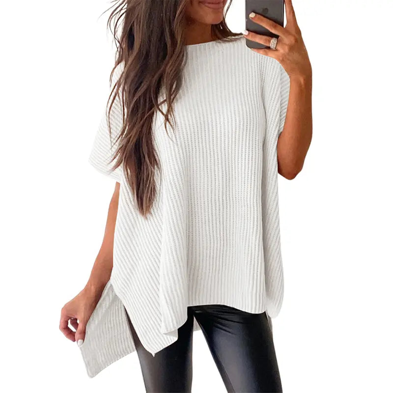Women’s Ribbed Knit Batwing Top