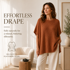 Women's casual loose solid color knitted pullover sweater