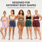 Women's High-Waisted Butt-Lifting Athletic Shorts (4-Pack)