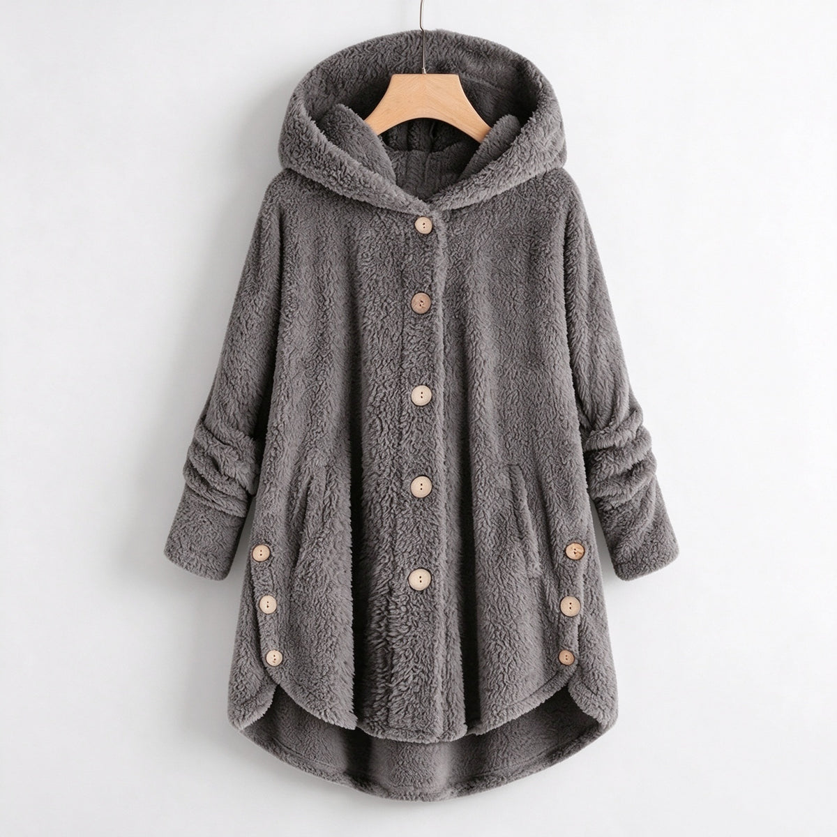 ❄️ Stay Warm & Look Great: Women’s Plush Hooded Fleece Coat