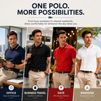Men's Cool & Breathable Summer Polo Shirt – Stretch Slim Fit