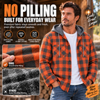 Men's Plaid Flannel Hooded Shirt Jacket – Essential Fall Layer for Casual Everyday Style