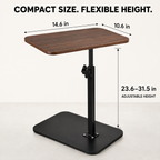 Mobile Adjustable Overbed Table C-Shape Laptop Desk with Rolling Wheels