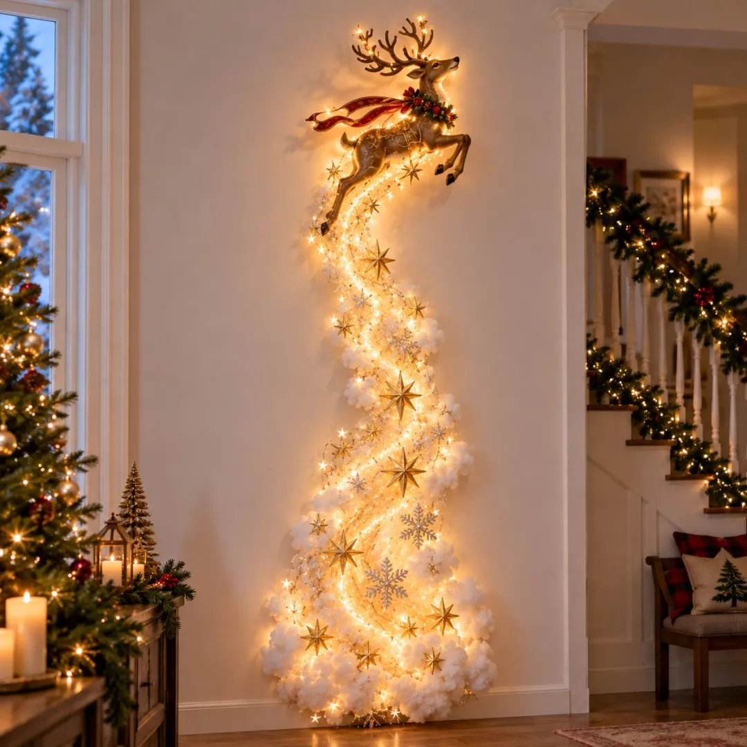 3D Glowing Christmas Wall Decorations - Christmas Magic on the Wall
