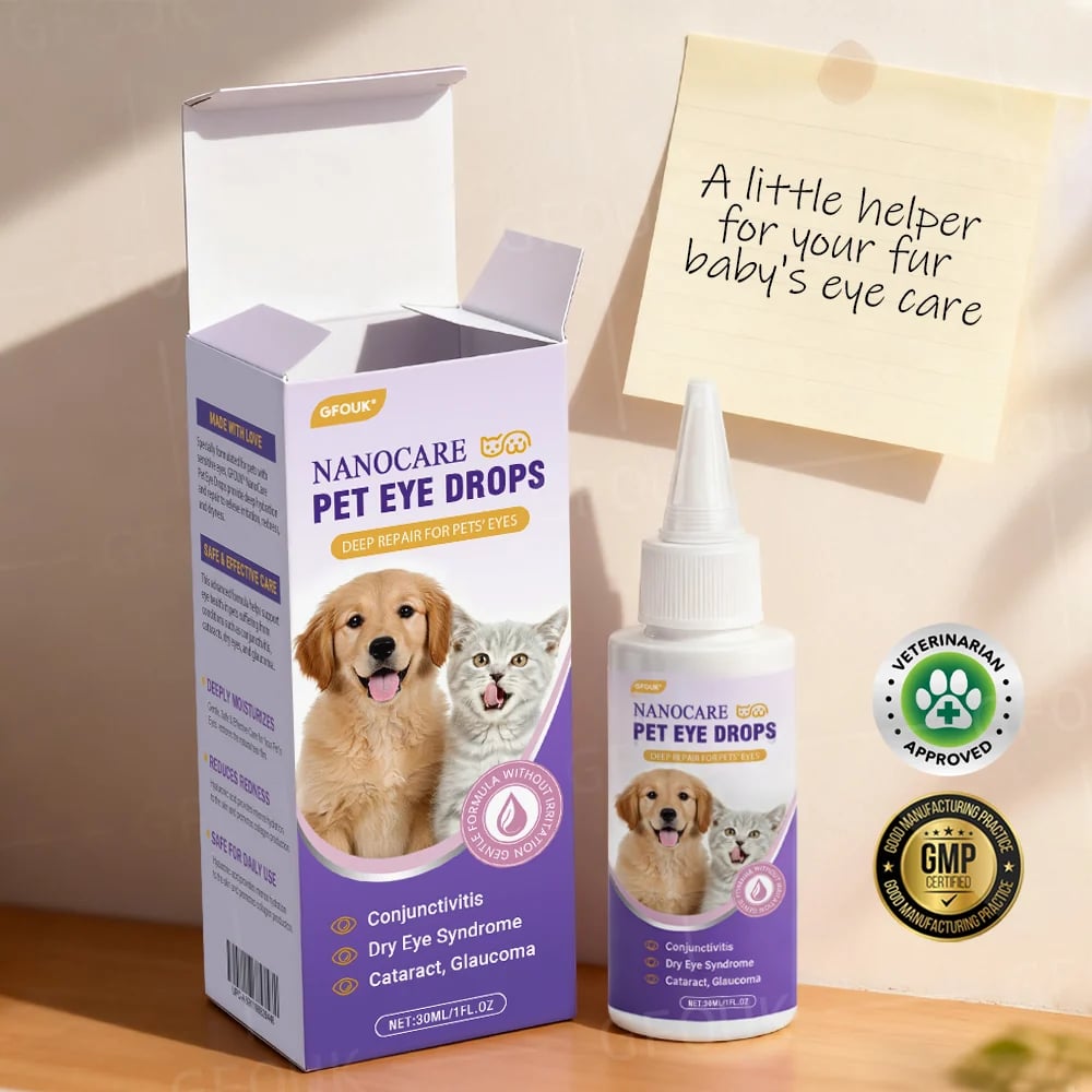👩‍⚕️NanoCare Pet Eye Drops ☑️ FDA Approved | Relieves Conjunctivitis, Dry Eyes, Cataracts, and Keratitis😸 🐶