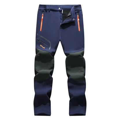 🏔️ Men's Thermal Fleece Waterproof Softshell Hiking Pants | Heavy-Duty Winter Cargo