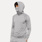 Men’s Lightweight Hooded Sun Shirt with Face & Neck Coverage