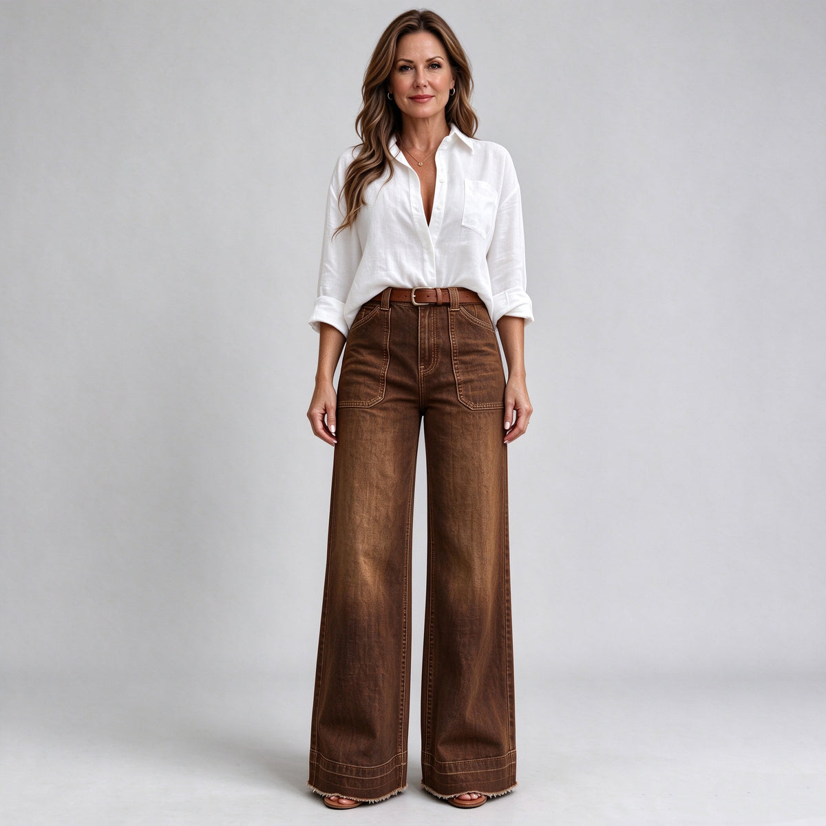 Vintage High-Waisted Wide-Leg Denim Jeans | Ultra-Soft Comfort & Relaxed Fit