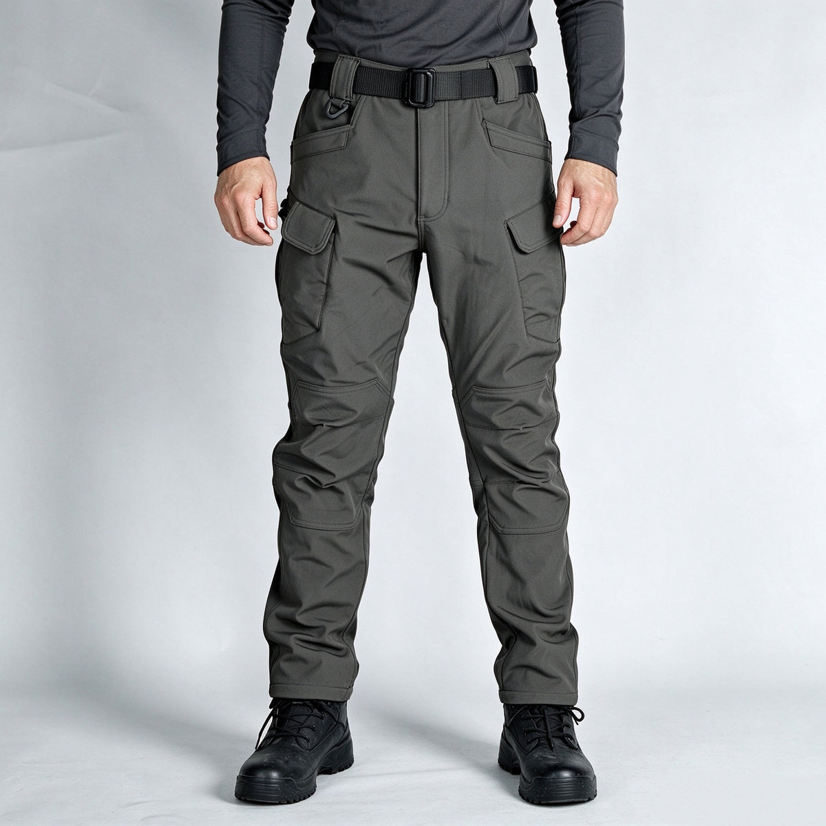 Men's Winter Fleece-Lined Tactical Cargo Pants