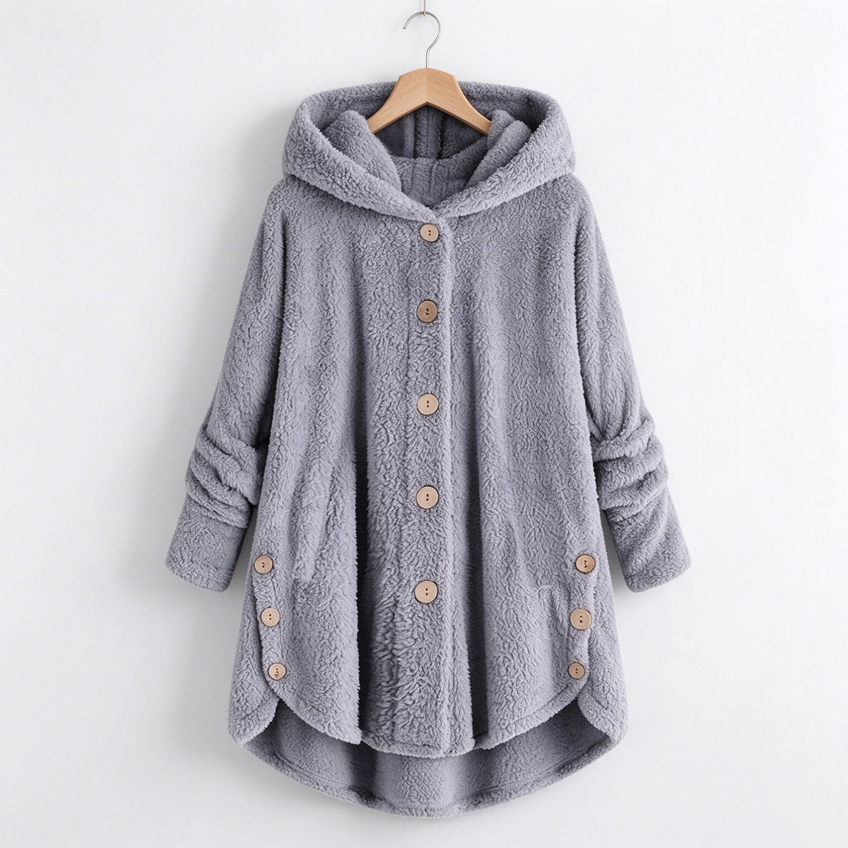 ❄️ Stay Warm & Look Great: Women’s Plush Hooded Fleece Coat