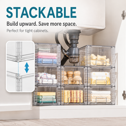 Clear Stackable Storage Drawers