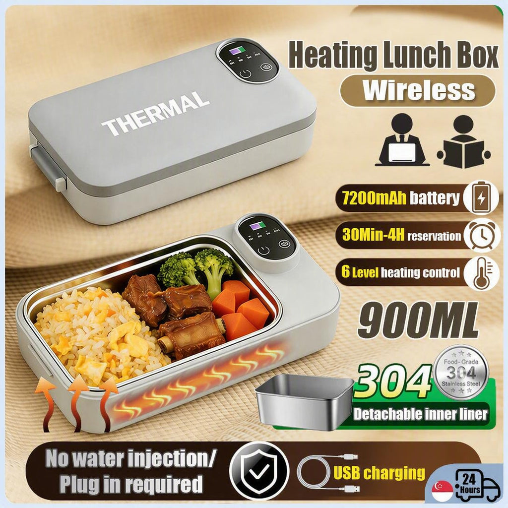 On-The-Go Smart Thermal Lunch Box | Rechargeable Leakproof Meal Warmer for Office, Car & Camping
