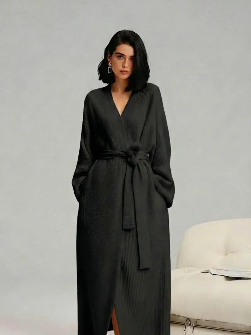 Women’s Long Fleece Robe – Soft Cozy Wrap Loungewear