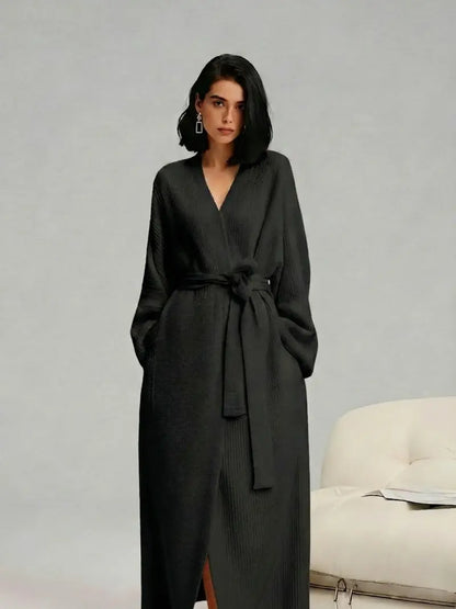 Women’s Long Fleece Robe – Soft Cozy Wrap Loungewear
