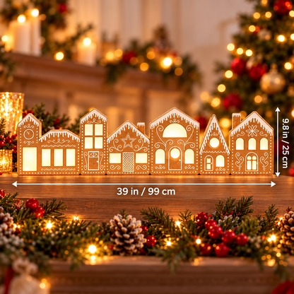 🎄🏠 Wooden Gingerbread House Decor – Bring Christmas Magic Home! ✨