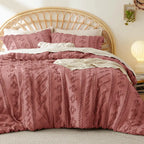Boho Tufted Embroidery Comforter Set