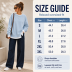 Effortless Casual Style: Women's Relaxed Layered Crewneck Sweatshirt Everyday Top