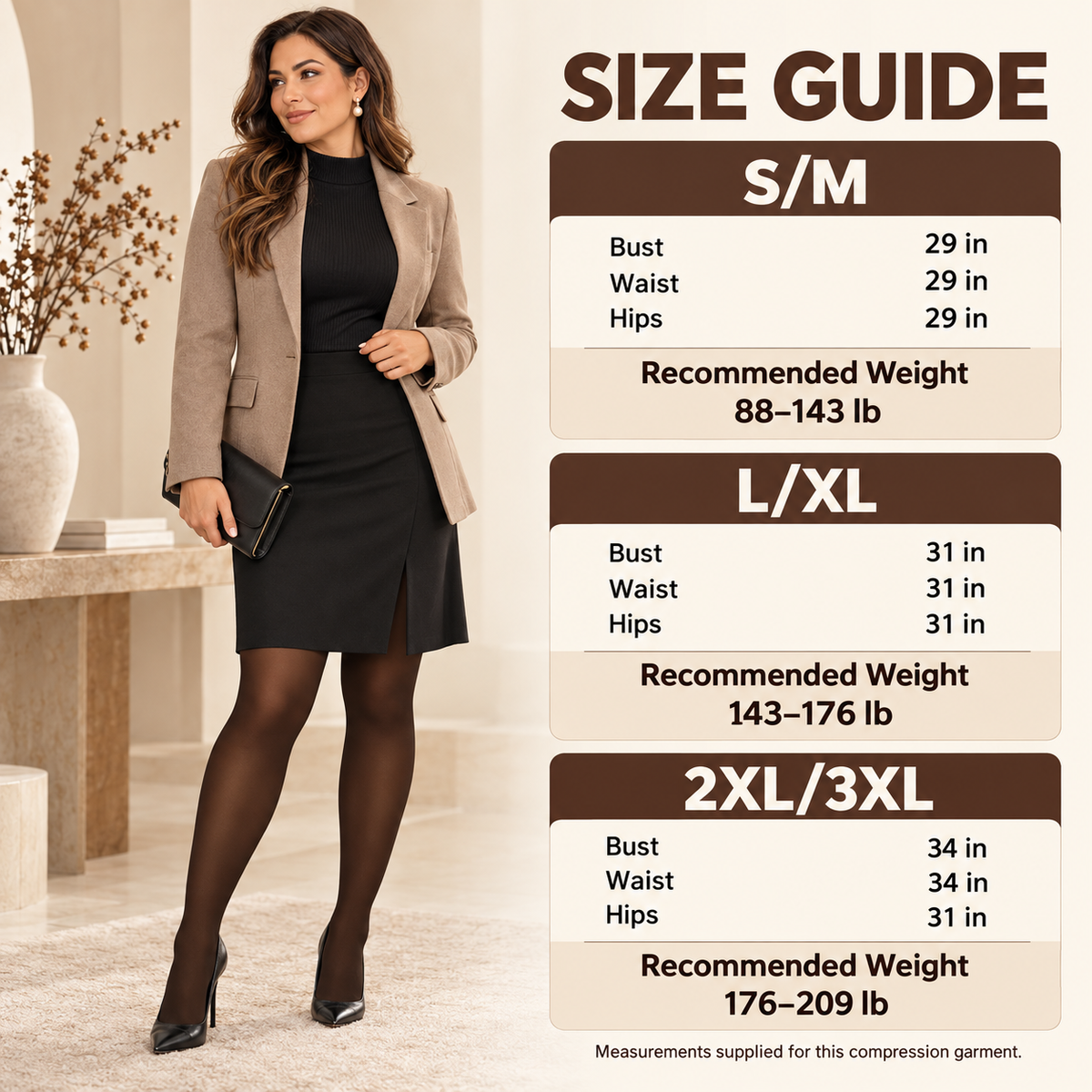Fleece-Lined Sheer Shaping Bodysuit Tights – Warm, Smooth & Sculpted