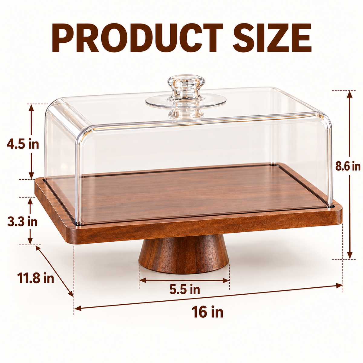 2-in-1 Wooden Dessert & Charcuterie Serving Stand