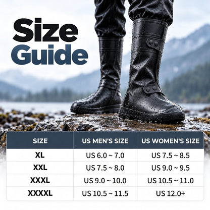 Wide-Opening Waterproof Rain Boot Covers — Easy On, Secure Fit & All-Weather Protection