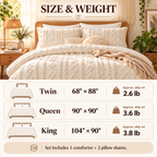 Boho Tufted Embroidery Comforter Set