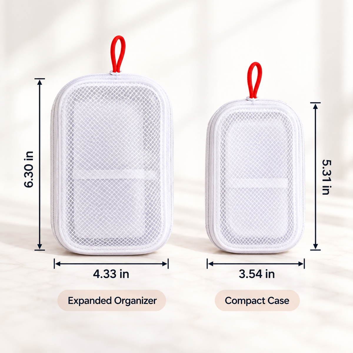 Portable Multi-Compartment Travel Organizer Bag for Toiletries, Medicine & Daily Essentials