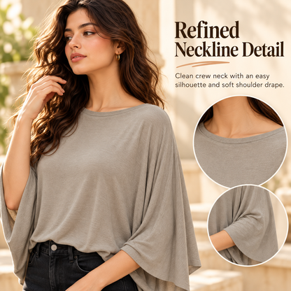 ✨ Oversized Batwing Sleeve Tee – Relaxed Fit, Effortless Style! 💕