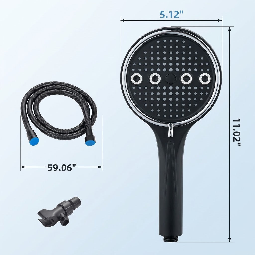 6-Mode High-Pressure Handheld Shower Head