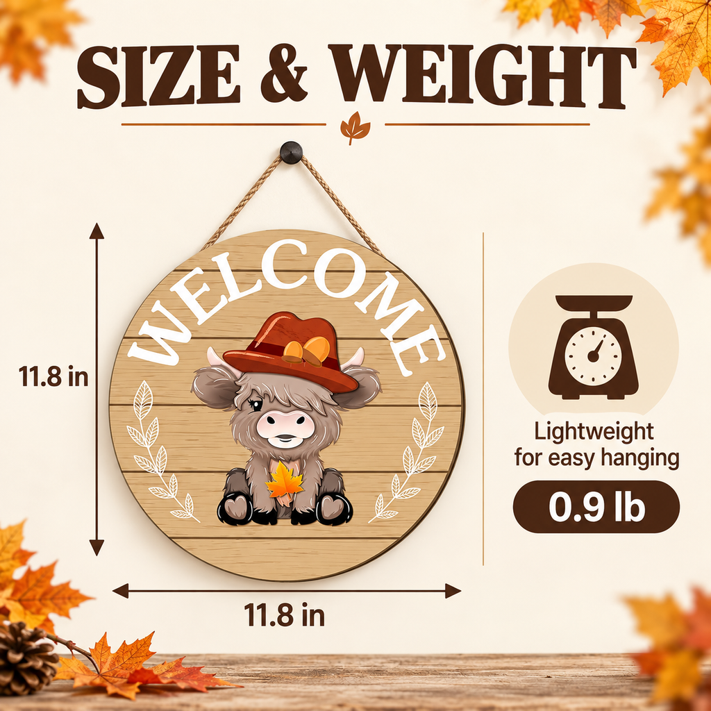 Interchangeable Front Door Welcome Sign Set with Seasonal Holiday Seasonal Icons
