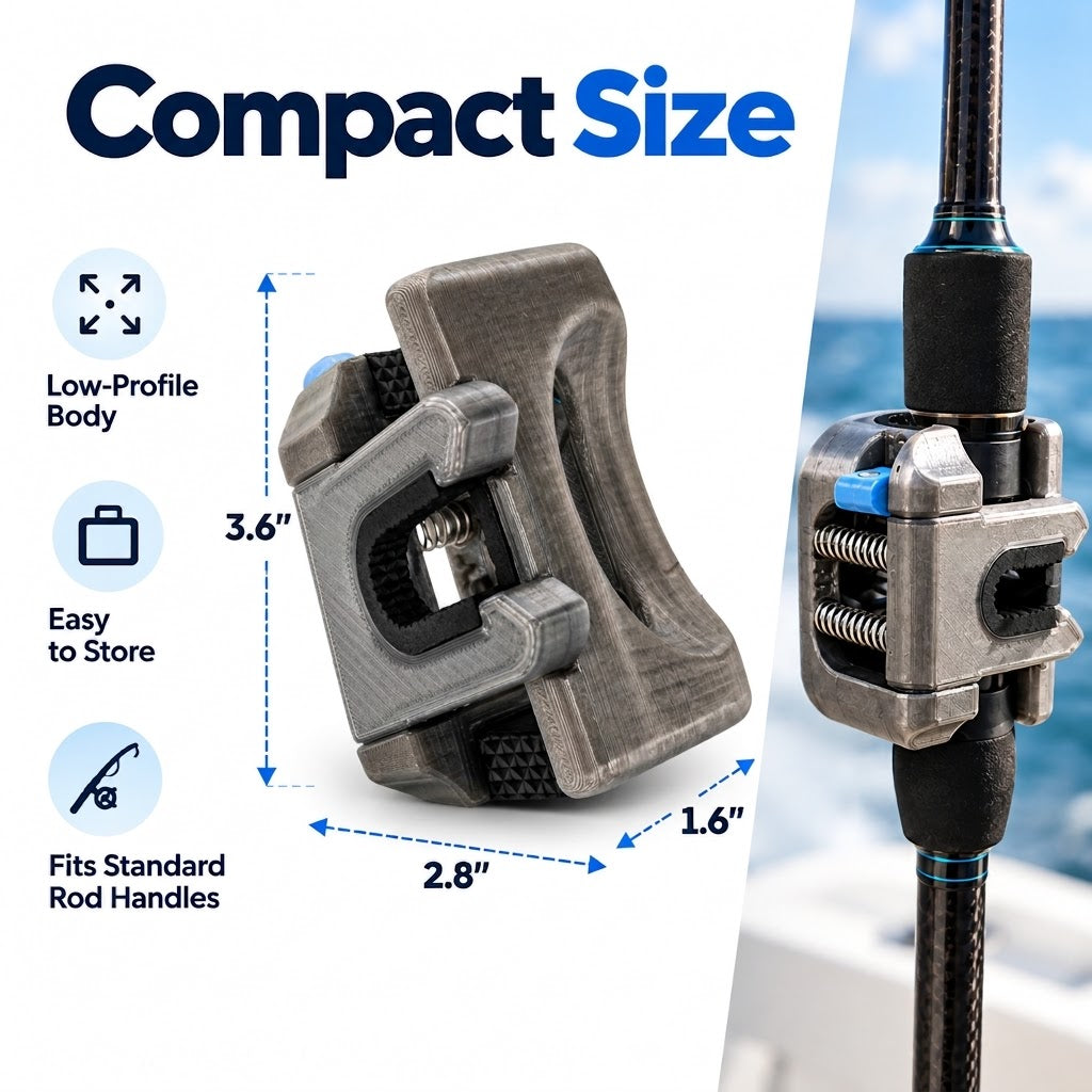 Quick-Access Fishing Rod Holder – Secure Spring-Loaded Mount for Boats