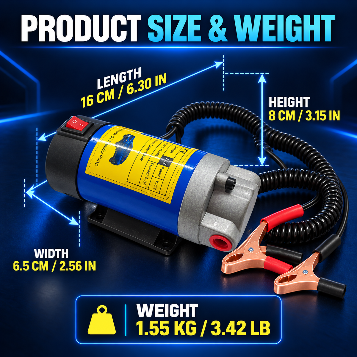 12V 100W Efficient Powerful Self-Priming Oil Pump