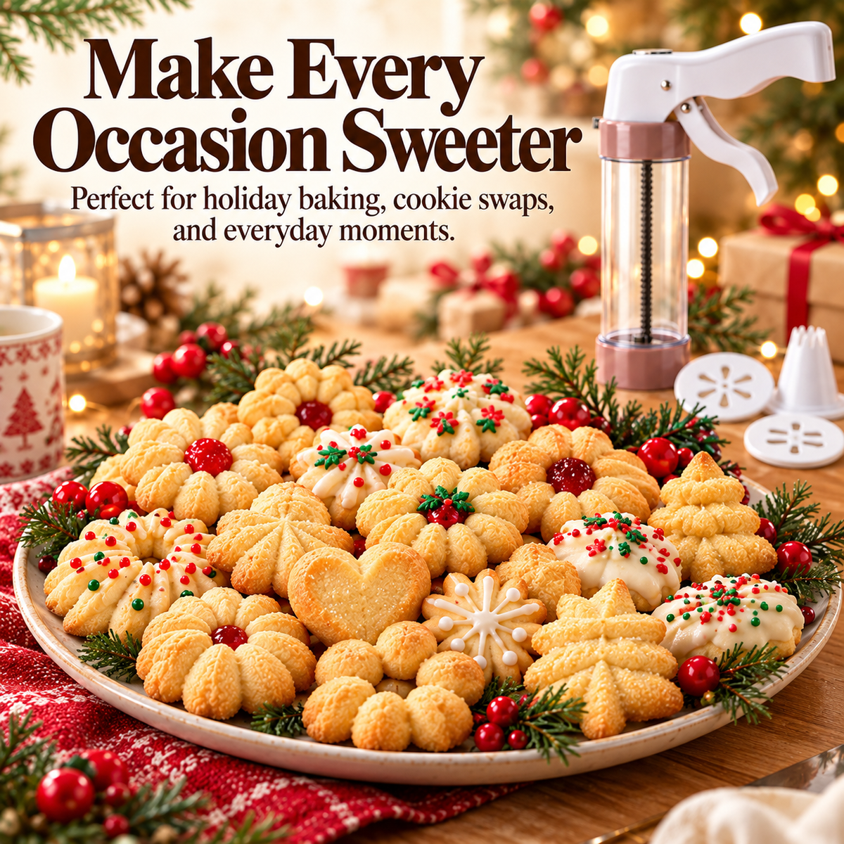 🍪Cookie Shape Maker – Create Beautiful Cookies with Multiple Shapes🎄